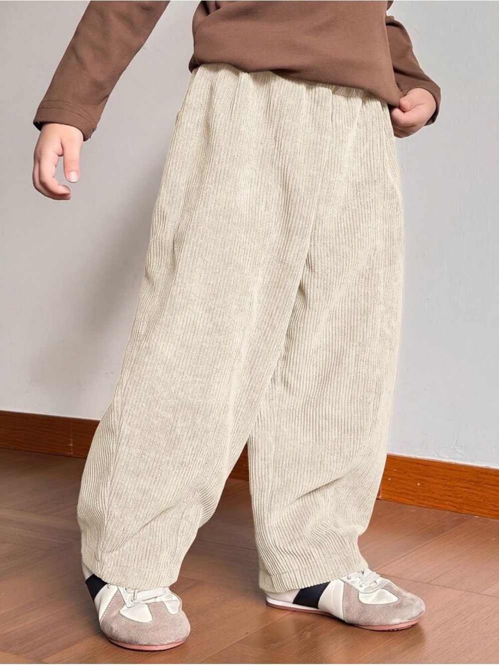 Zara Boys Corduroy Barrel/Tapered Leg Pants Sz 6